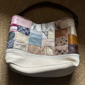 Coach Patchwork Shoulder Bag in Multicolor Tones